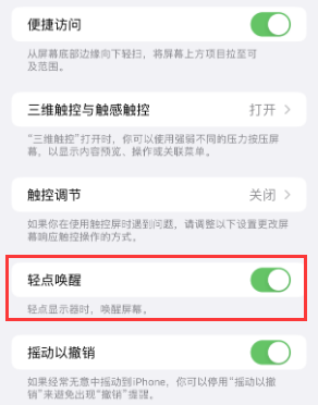 东路镇苹果授权维修站分享iPhone轻点无法唤醒怎么办 