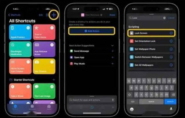 东路镇苹果14锁屏维修店分享iPhone14升级iOS16.4后如何创建锁屏快捷方式 